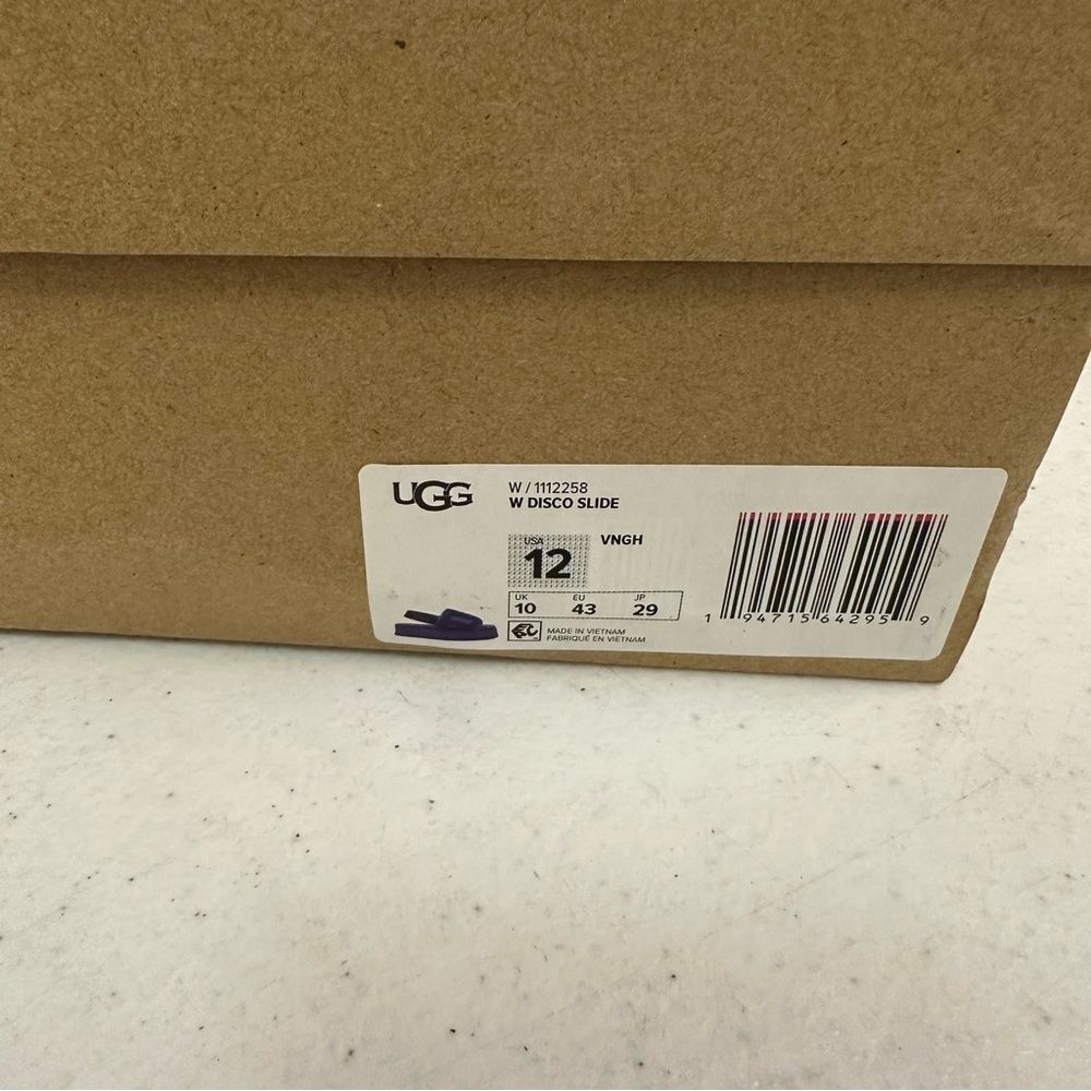 New Ugg Disco Slide Flatform Platform Sandal Slippers Violet Night - Picture 6 of 6